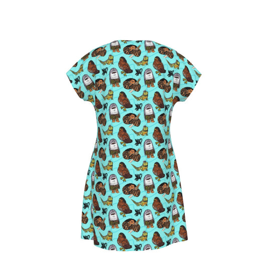 Shapeshifting Island Hero - Women's T-Shirt Dress