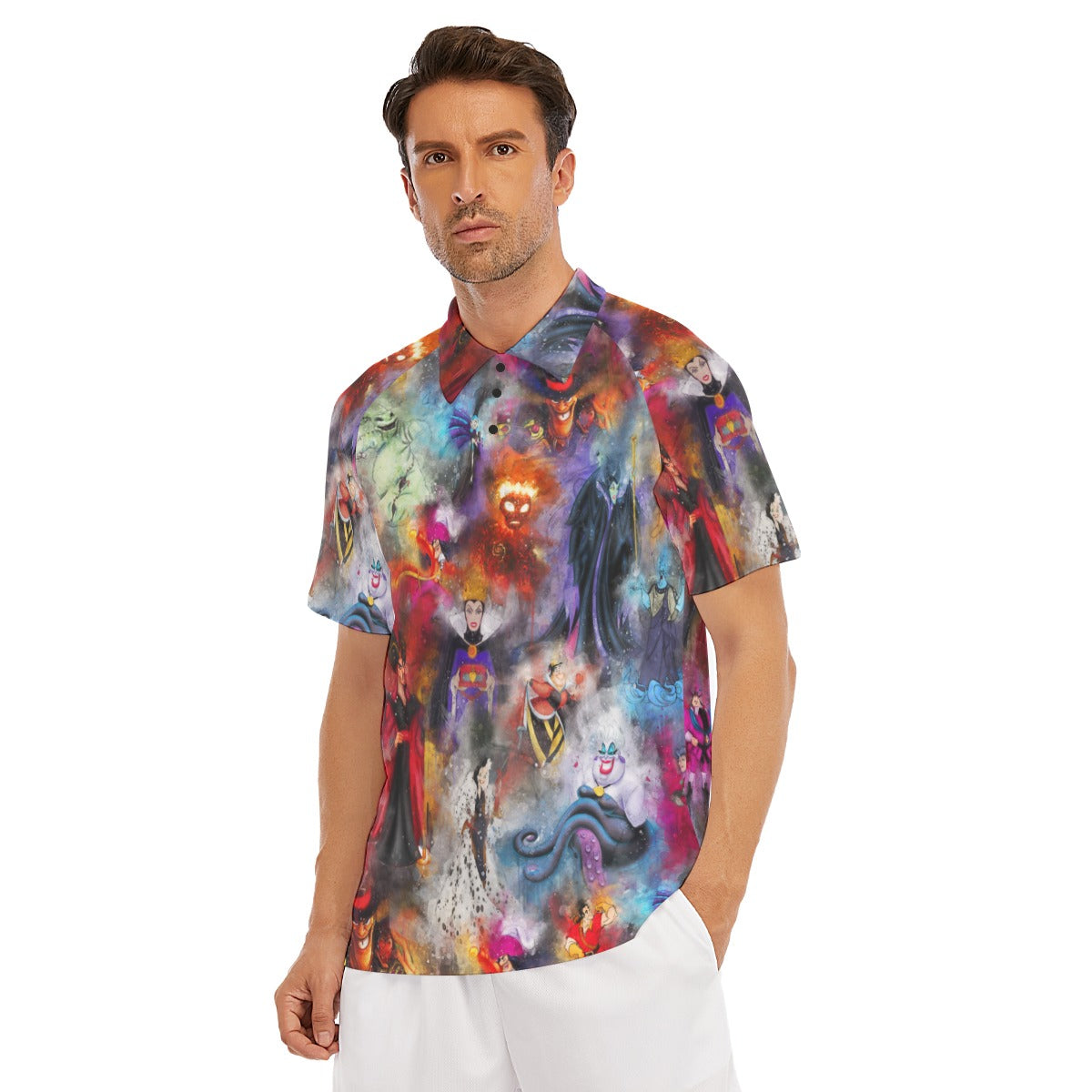 Watercolor Wicked Villains - Men's Polo Shirt