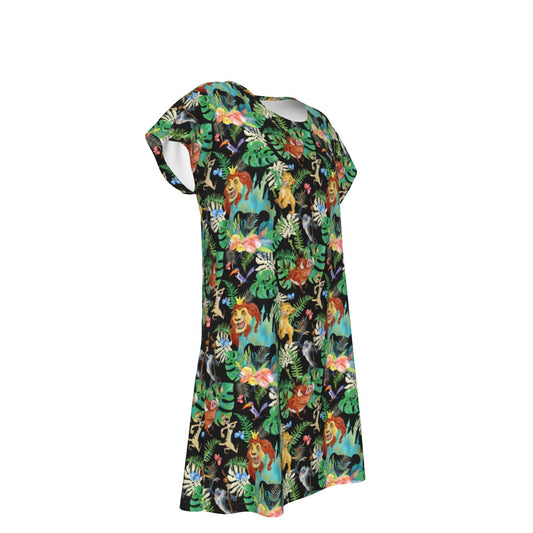 Watercolor Jungle Pride - Women's T-Shirt Dress