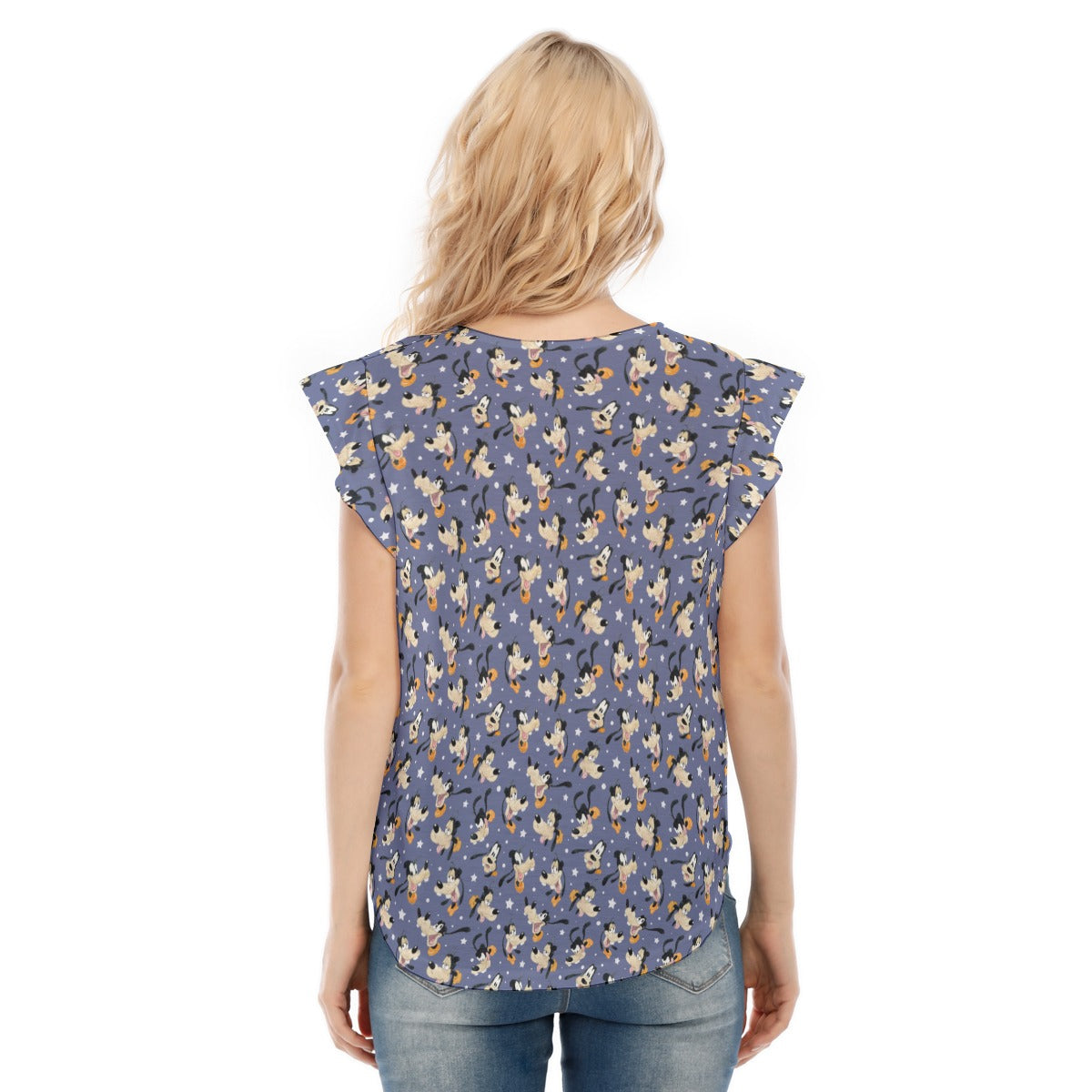Funny Silly Dog - Women’s Flutter Sleeve Top