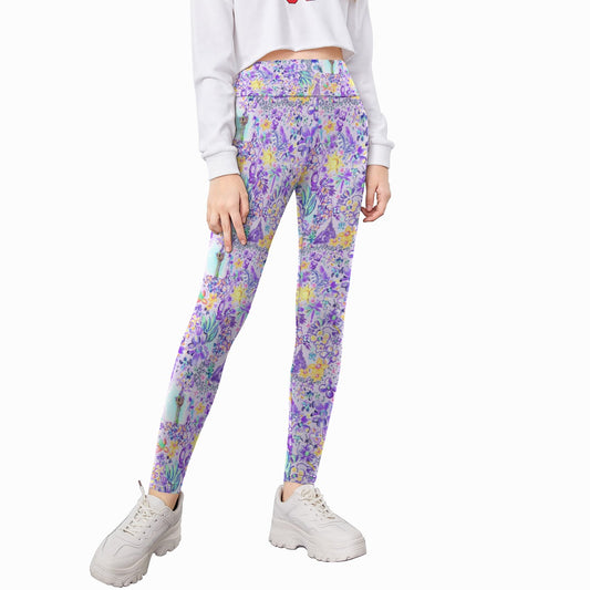 Bright Tropical Princess - Tower Light Festival - Kid's Leggings