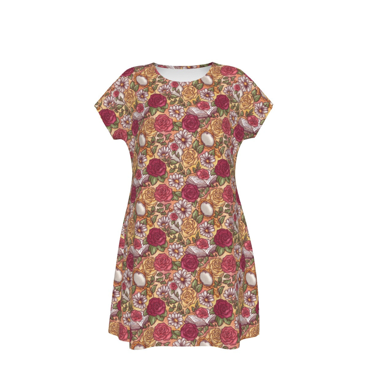 Fairytale Florals – Timeless Tale Blooms - Women's T-Shirt Dress