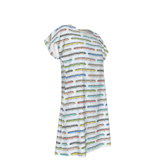 Monorail Rainbow Express - Women's T-Shirt Dress