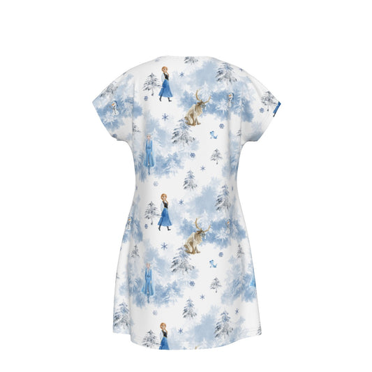 Enchanted Winter Landscape - Women's T-Shirt Dress