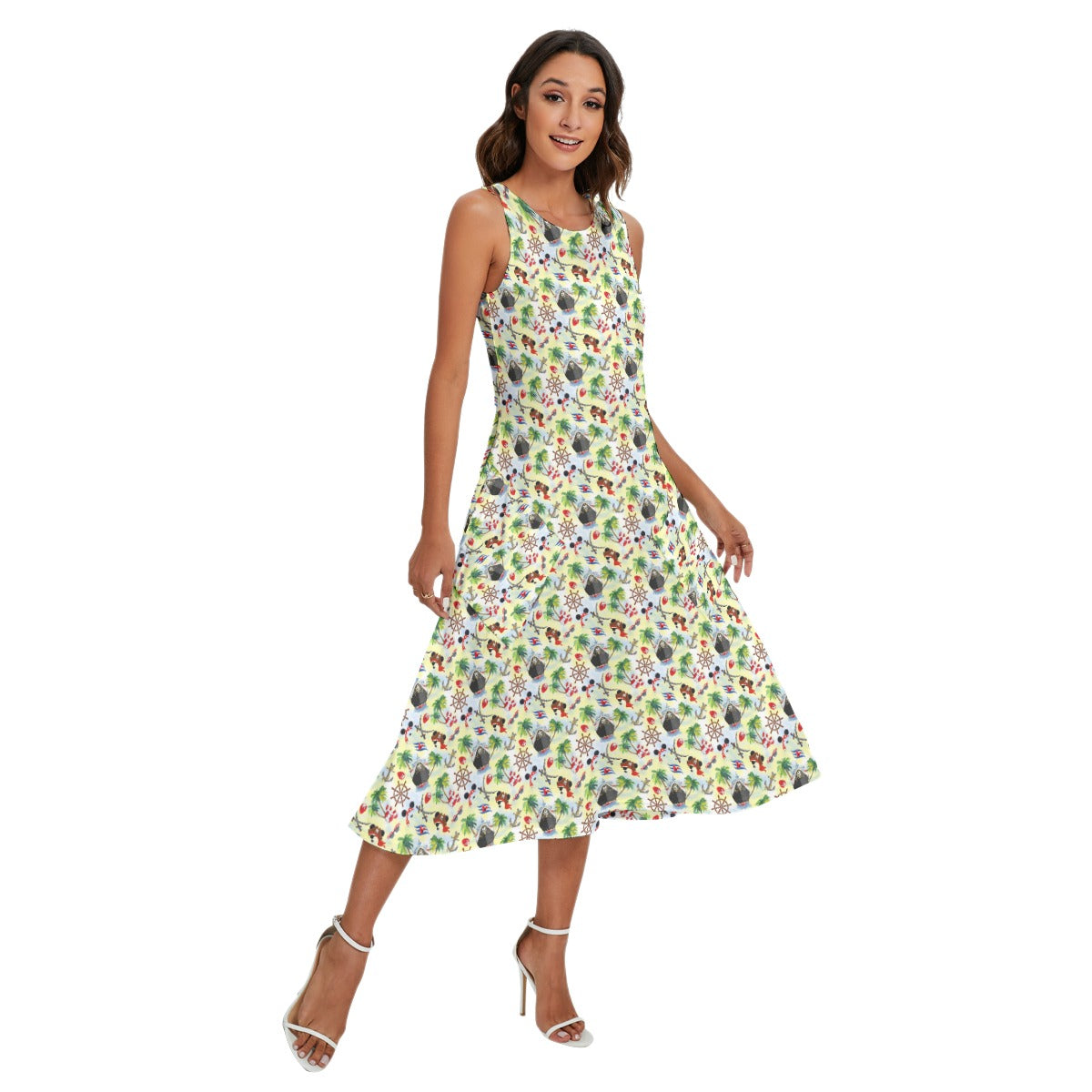 Pirate Night Cruise - Women’s Diagonal Pocket Midi Dress