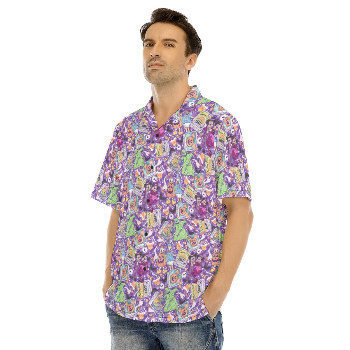 Not So Scary Halloween Party - Men's Hawaiian Button Up Shirt