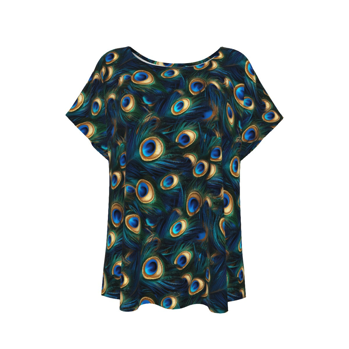 Animal Print - Peacock - Women’s Relaxed Fit Scoop Tee