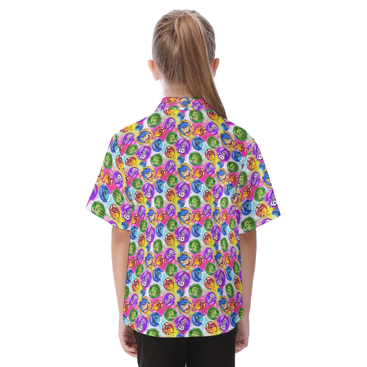 Inside Out Emotions - Kid's Hawaiian Button Up Shirt