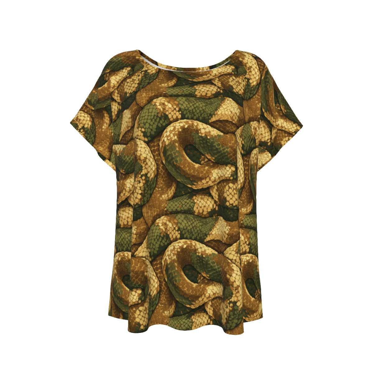 Animal Print - Snake - Women’s Relaxed Fit Scoop Tee