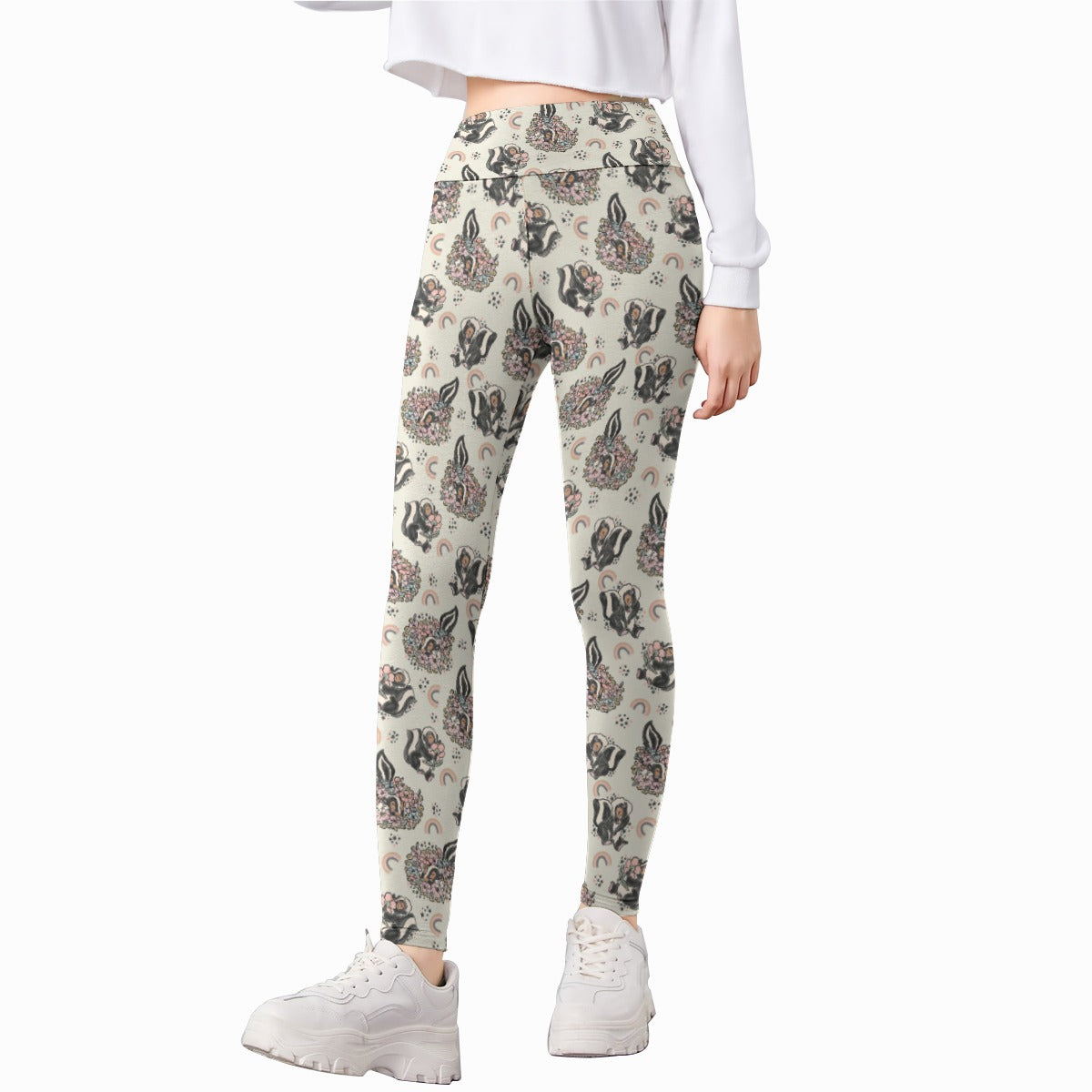 Bashful Blooming Skunk - Kid's Leggings
