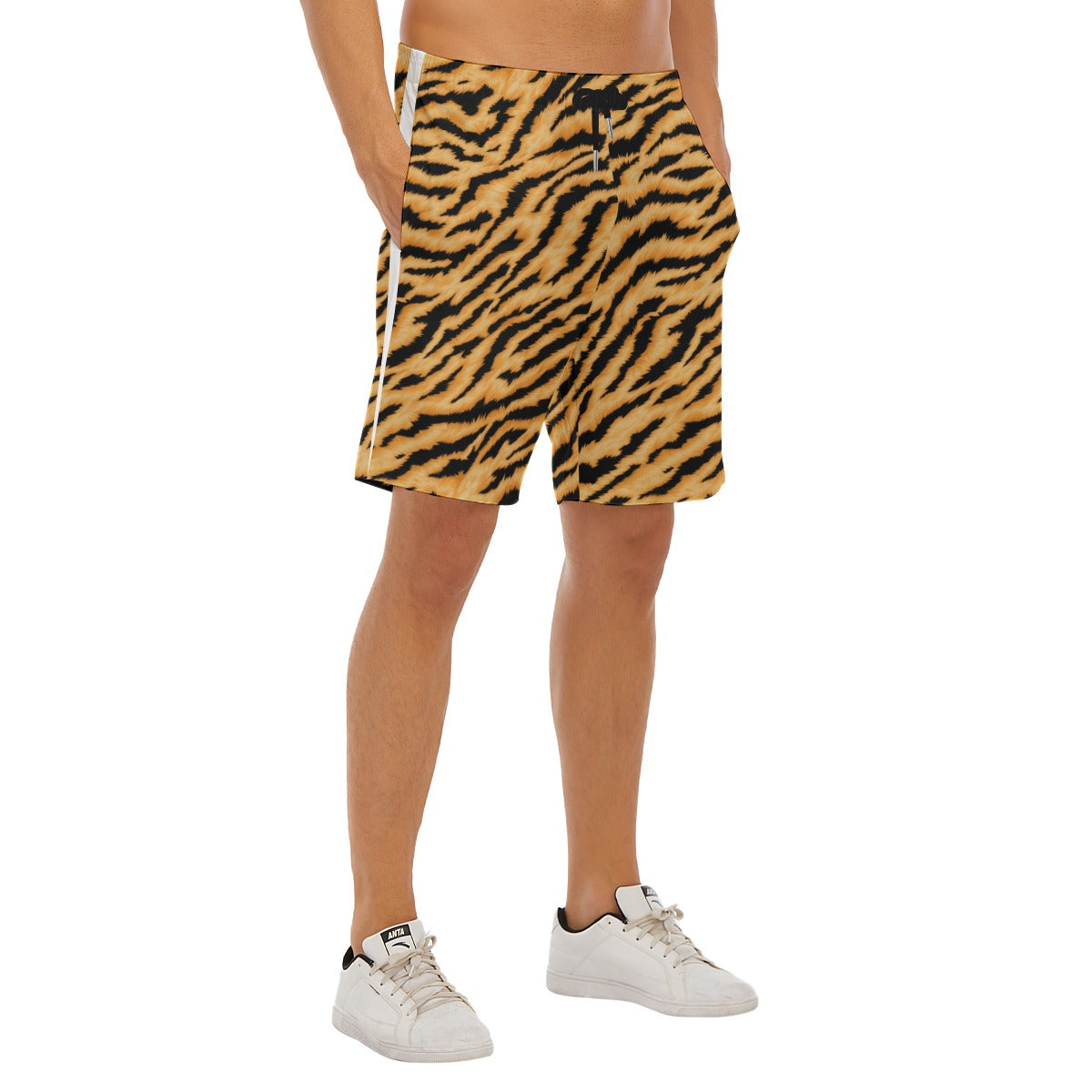 Animal Print - Tiger - Men’s Pocket Beach Shorts