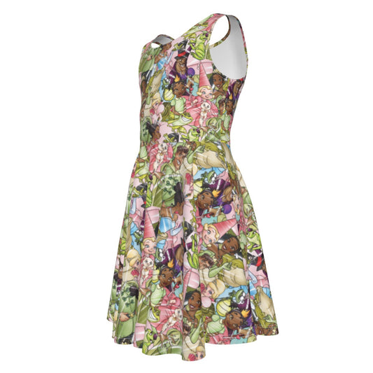 Bayou Royal Sketchched - Kid's Sleeveless Skater Dress