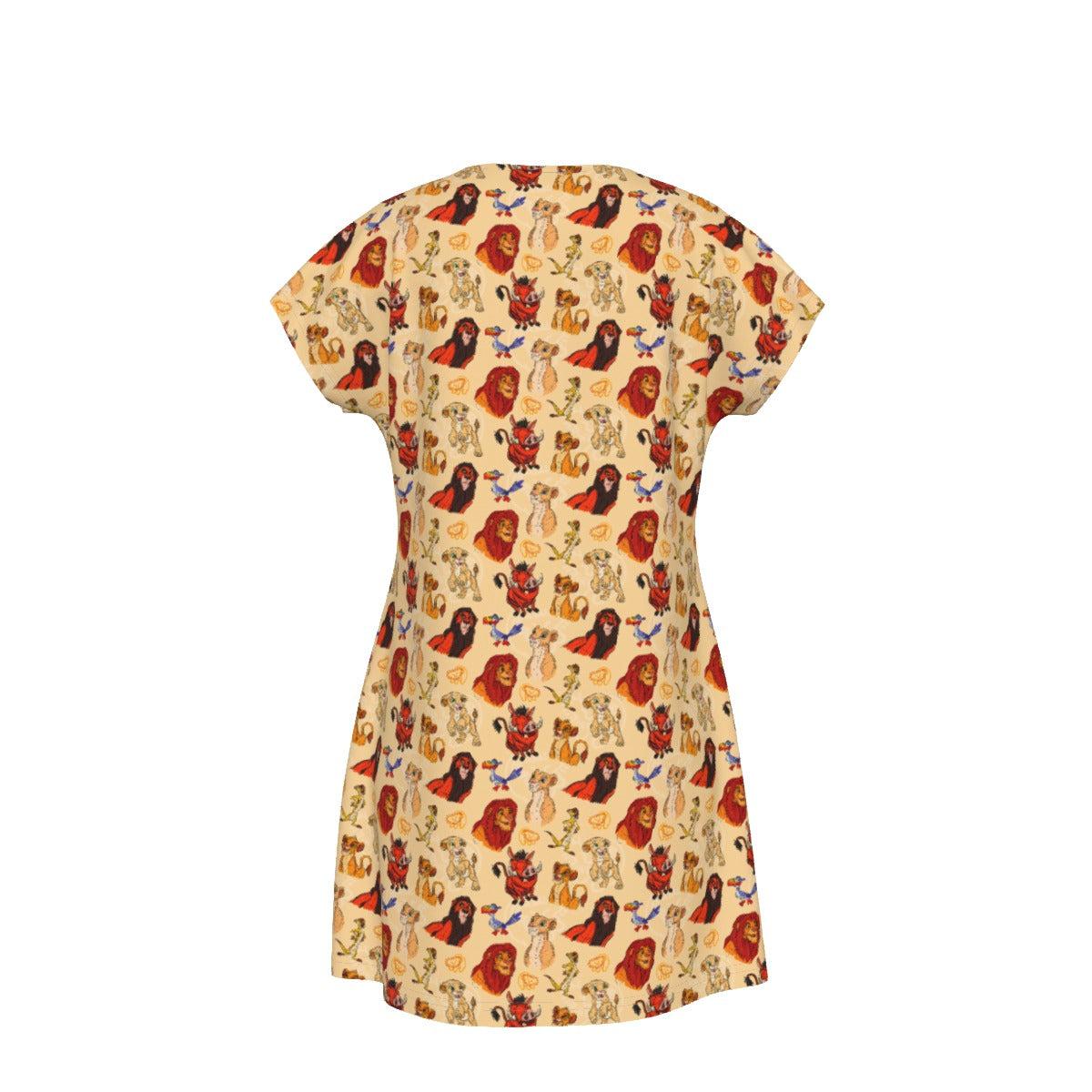 Sketched Savanna Friends - Women's T-Shirt Dress