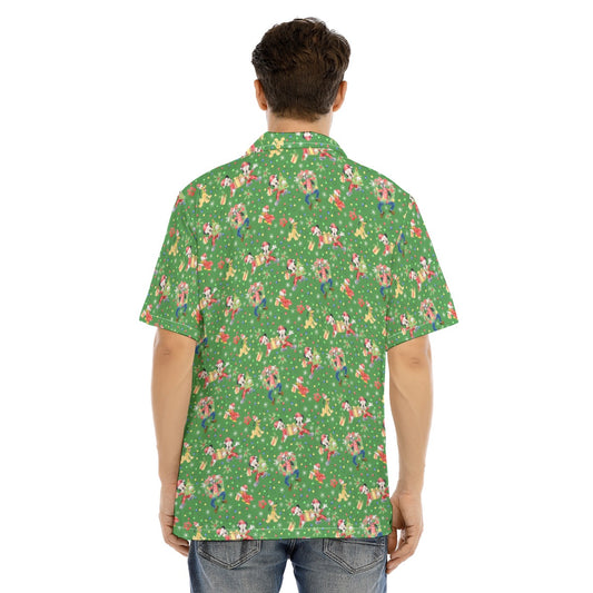 Mouse & Friends Christmas Cheer - Men's Hawaiian Button Up Shirt