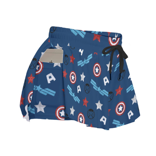American Superhero - Women's Flowy Pocket Shorts