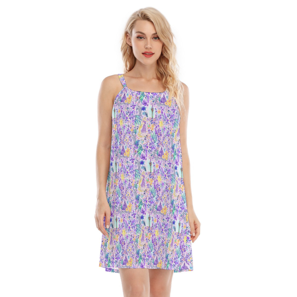 Bright Tropical Princess - Tower Light Festival - Women’s Adjustable Sundress