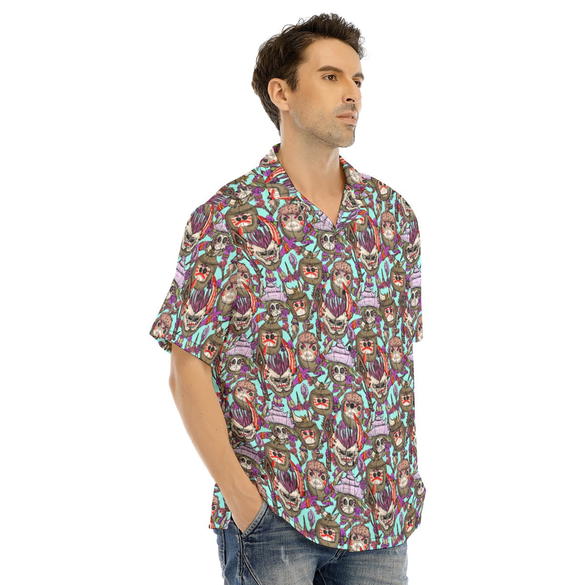 Island Coconut Pirates - Men's Hawaiian Button Up Shirt