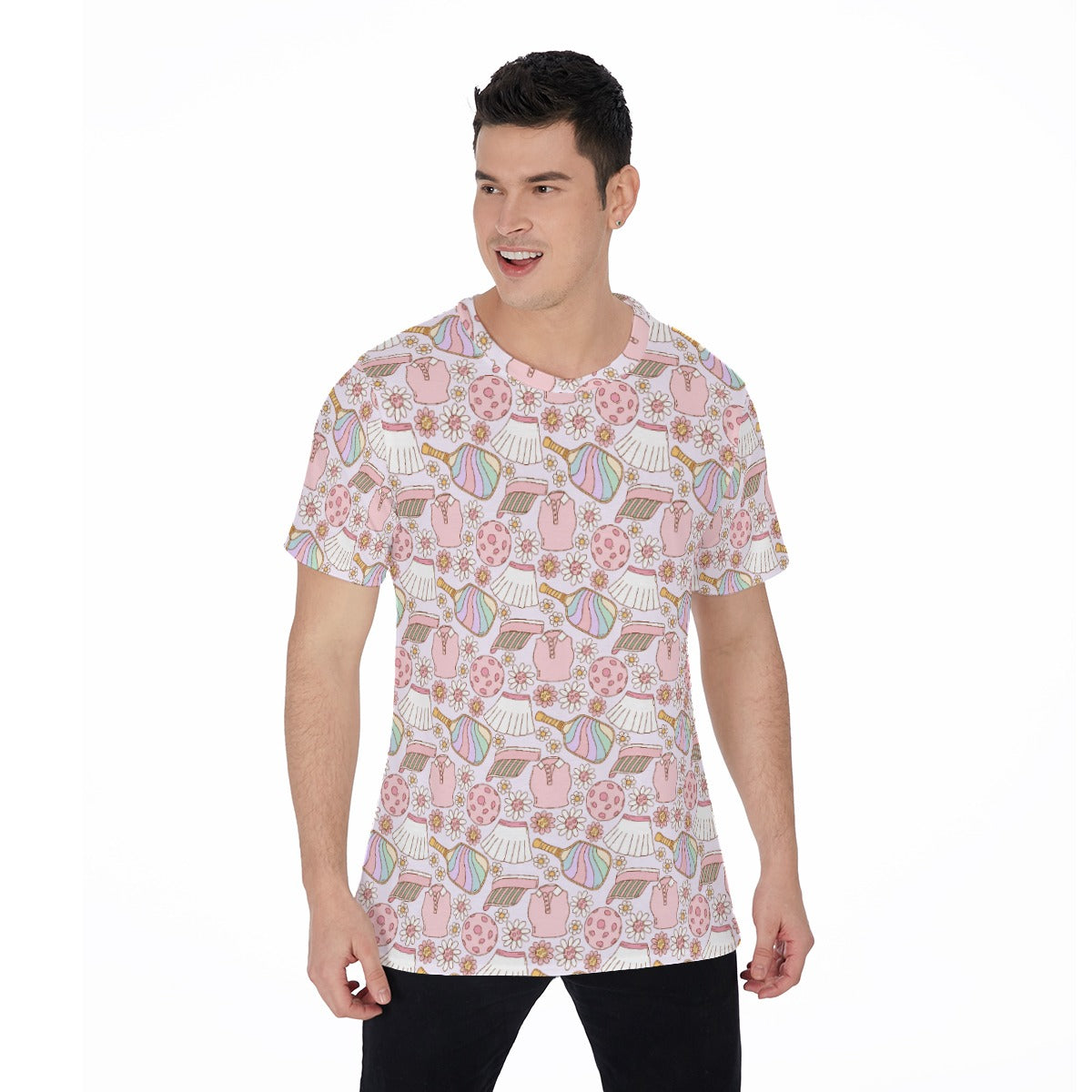 Rainbow Pickleball - Men's Short Sleeve T-Shirt