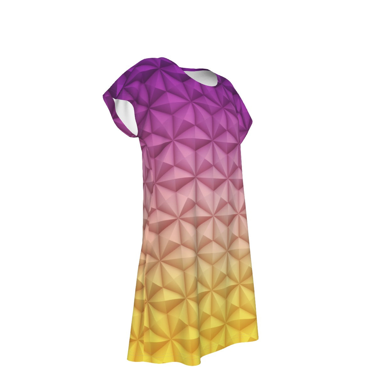 Geometric Spaceship Sphere - Women's T-Shirt Dress