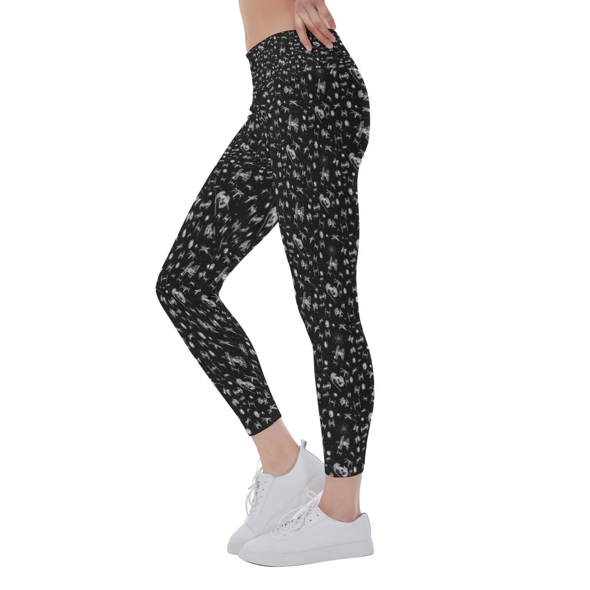 Epic Space Battle Ships - Women's Yoga Leggings