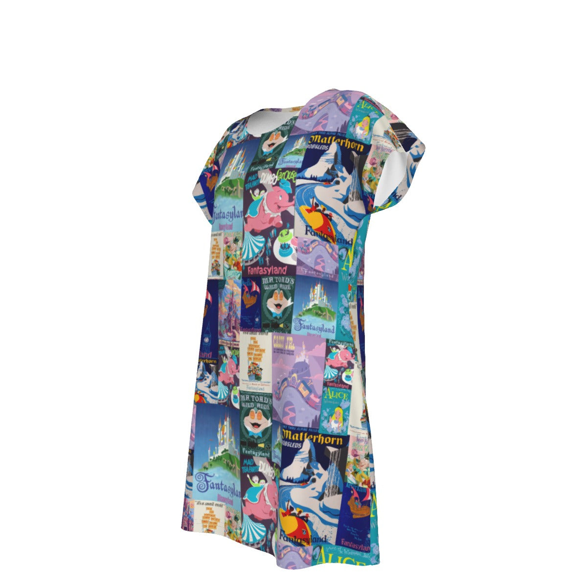 Vintage Fantasy Ride Posters - Women's T-Shirt Dress