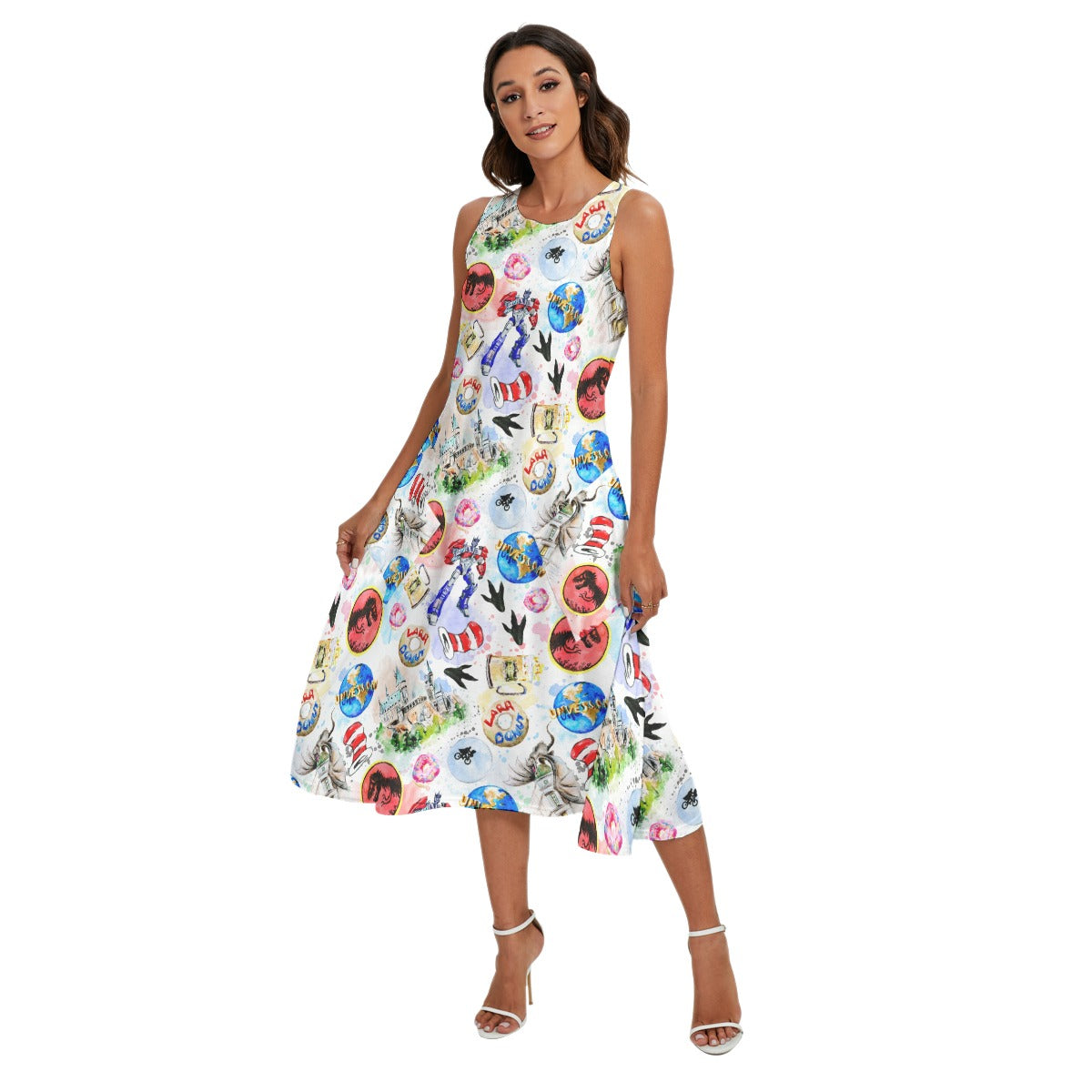A Universal Adventure - Women’s Diagonal Pocket Midi Dress