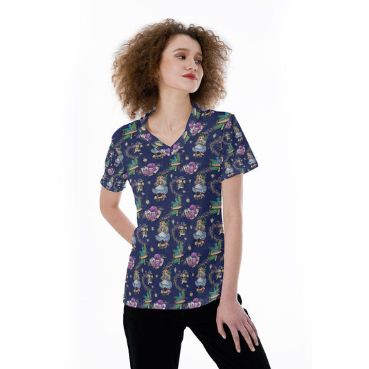 Whimsical Enchanted Forest - Women's Short Sleeve V-Neck T-Shirt