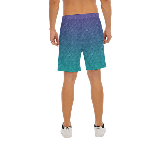Dreamy Mermaid Scales - Men’s Pocket Beach Shorts