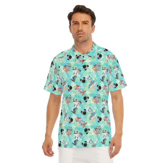 Pirate Crew Watercolor Adventure - Men's Polo Shirt