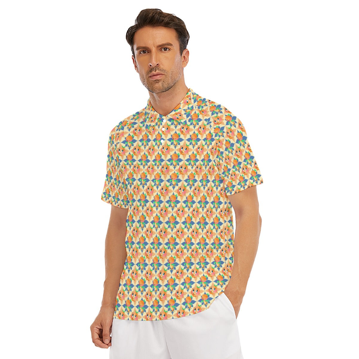 Retro Citrus Play - Men's Polo Shirt