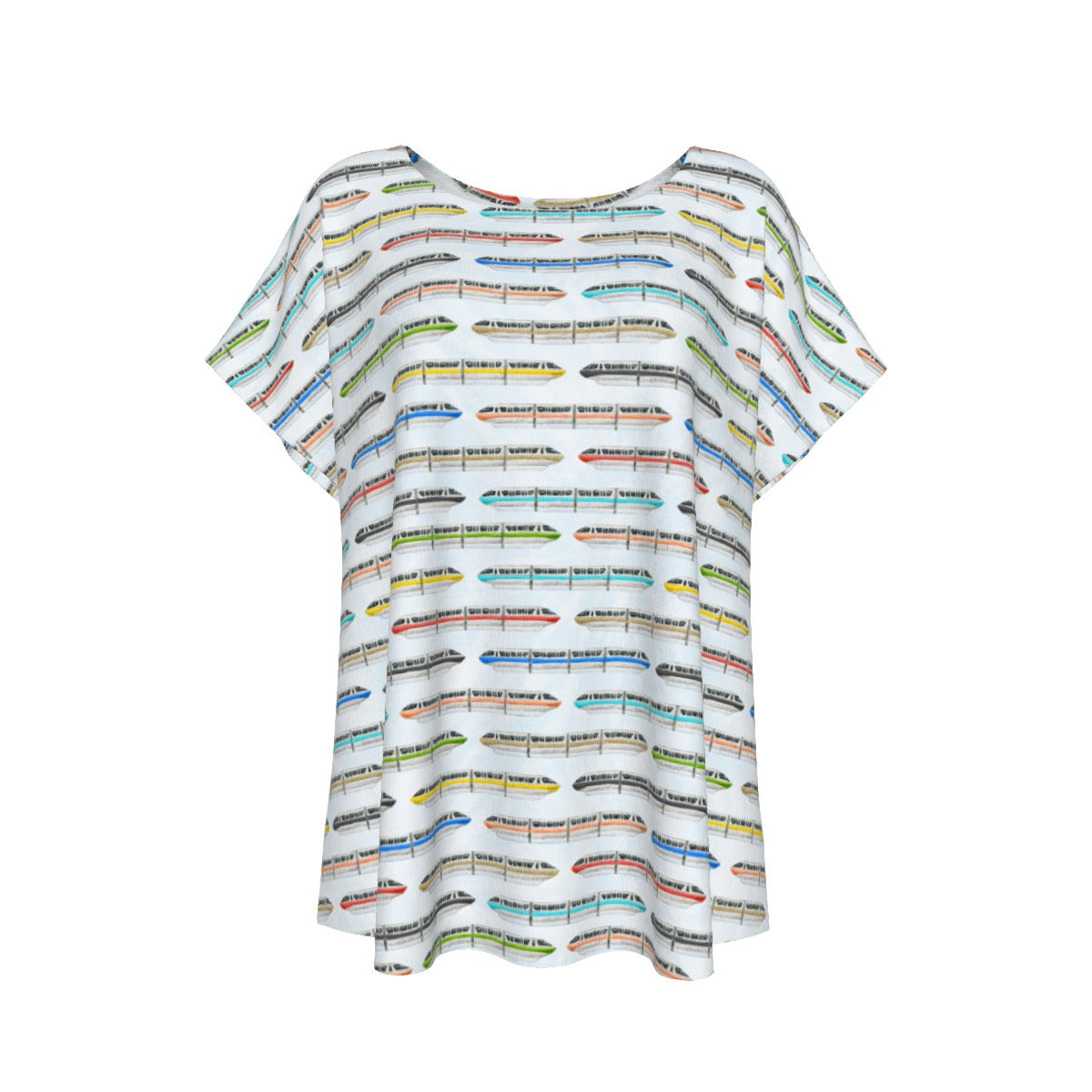 Monorail Rainbow Express - Women’s Relaxed Fit Scoop Tee