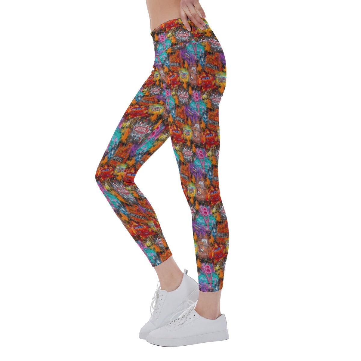 Watercolor Racing Adventure - Women's Yoga Leggings