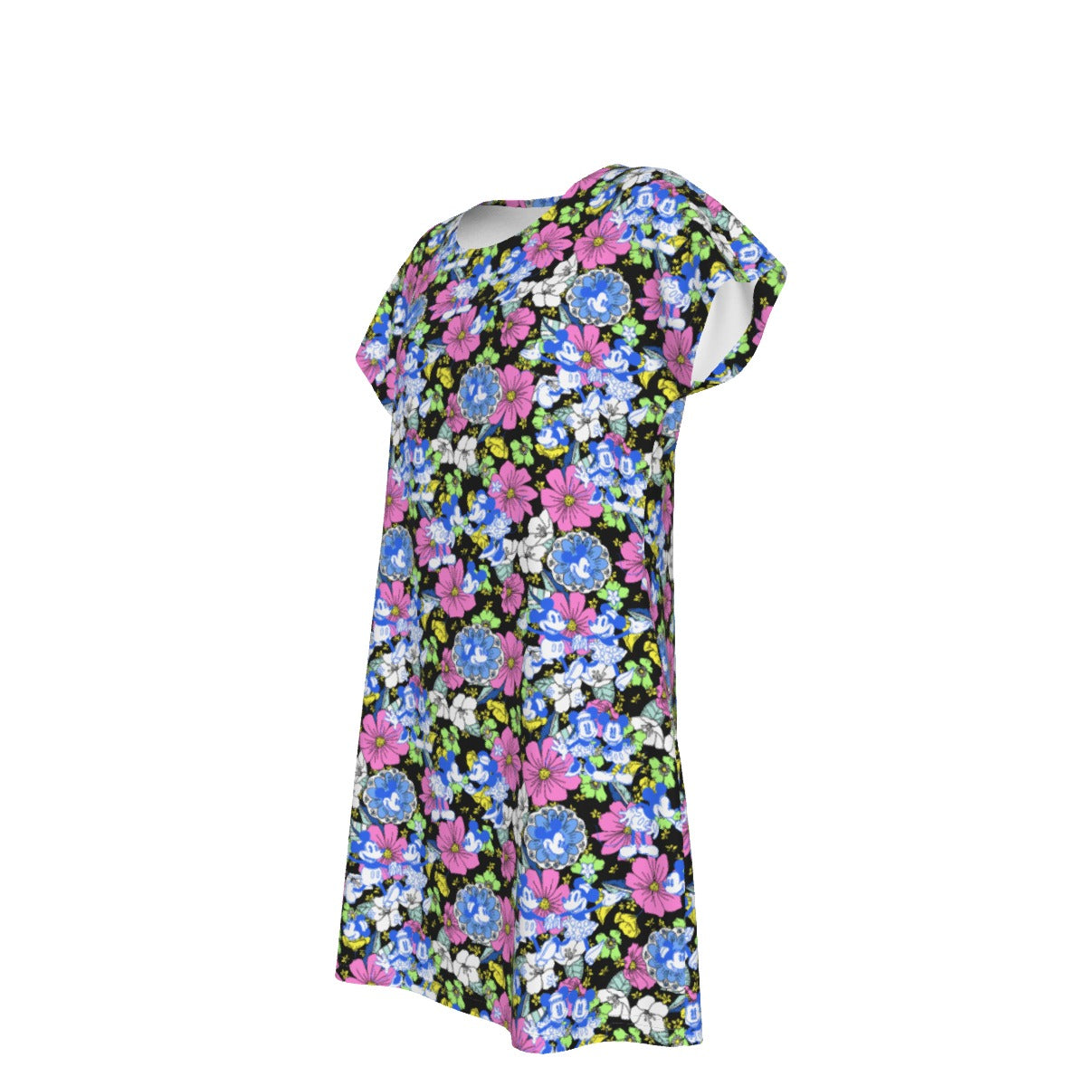 Garden Whimsy - Vintage Mouse Romance - Women's T-Shirt Dress