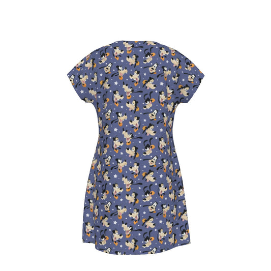 Funny Silly Dog - Women's T-Shirt Dress