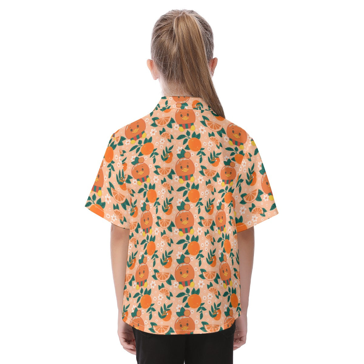 Juicy Citrus Friend - Kid's Hawaiian Button Up Shirt