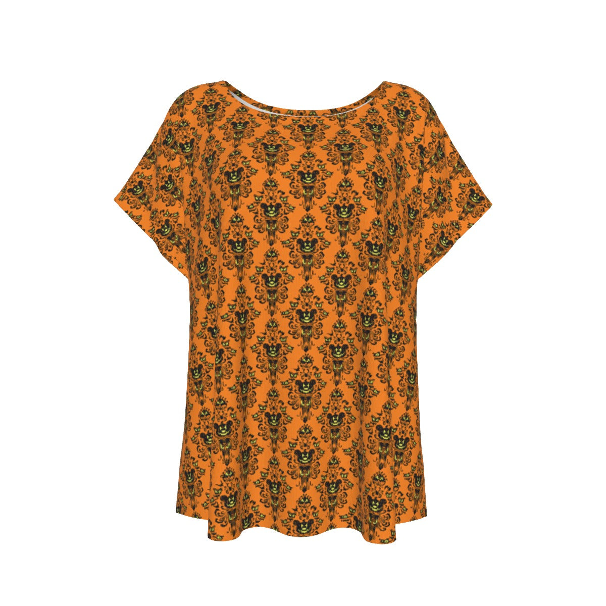 Haunted Halloween Mansion Wallpaper - Women’s Relaxed Fit Scoop Tee