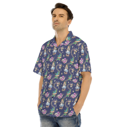 Whimsical Enchanted Forest - Men's Hawaiian Button Up Shirt
