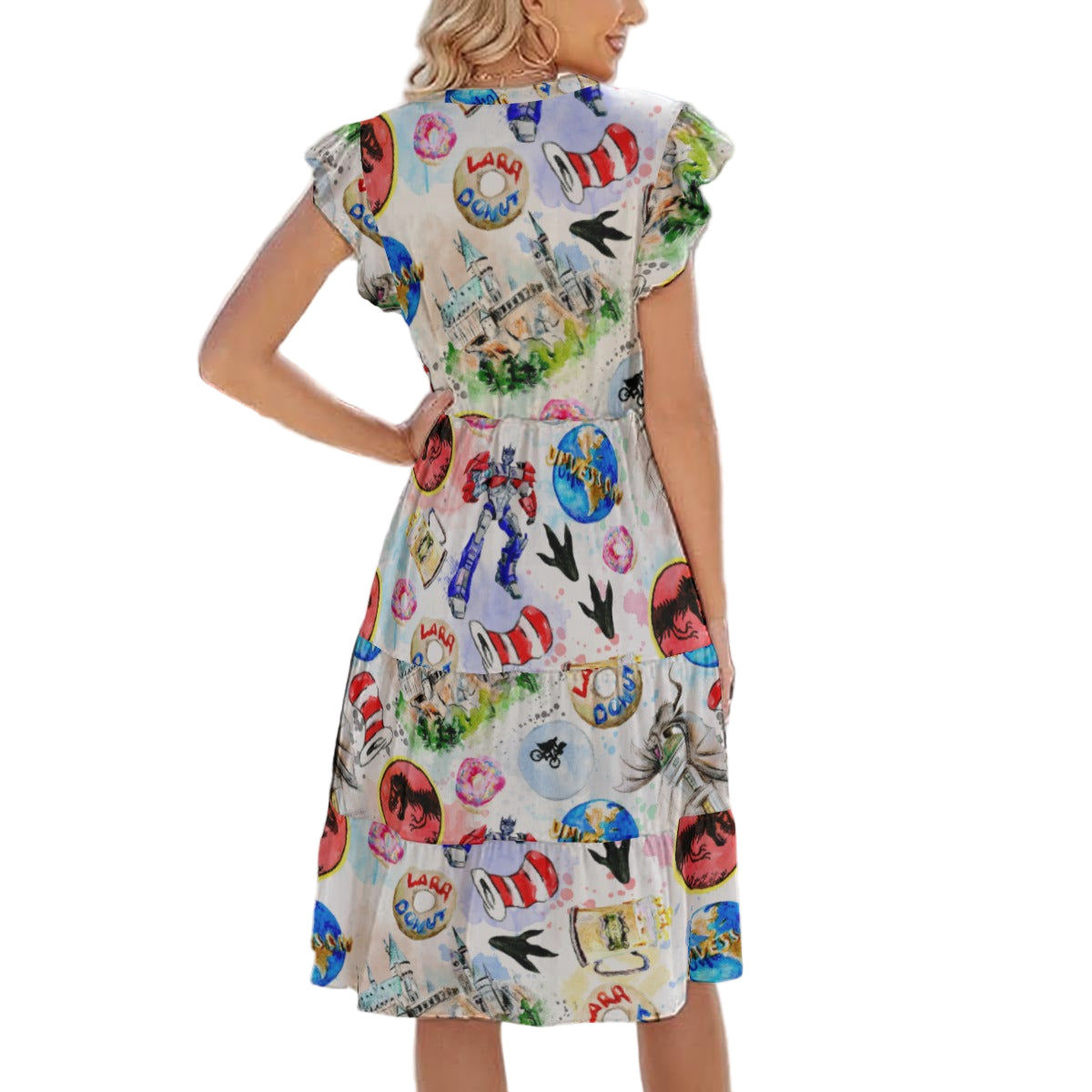 A Universal Adventure - Women's Tiered Pocket Midi Dress