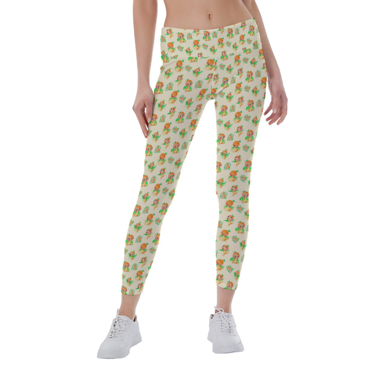 Citrus Charm Bird - Women's Yoga Leggings