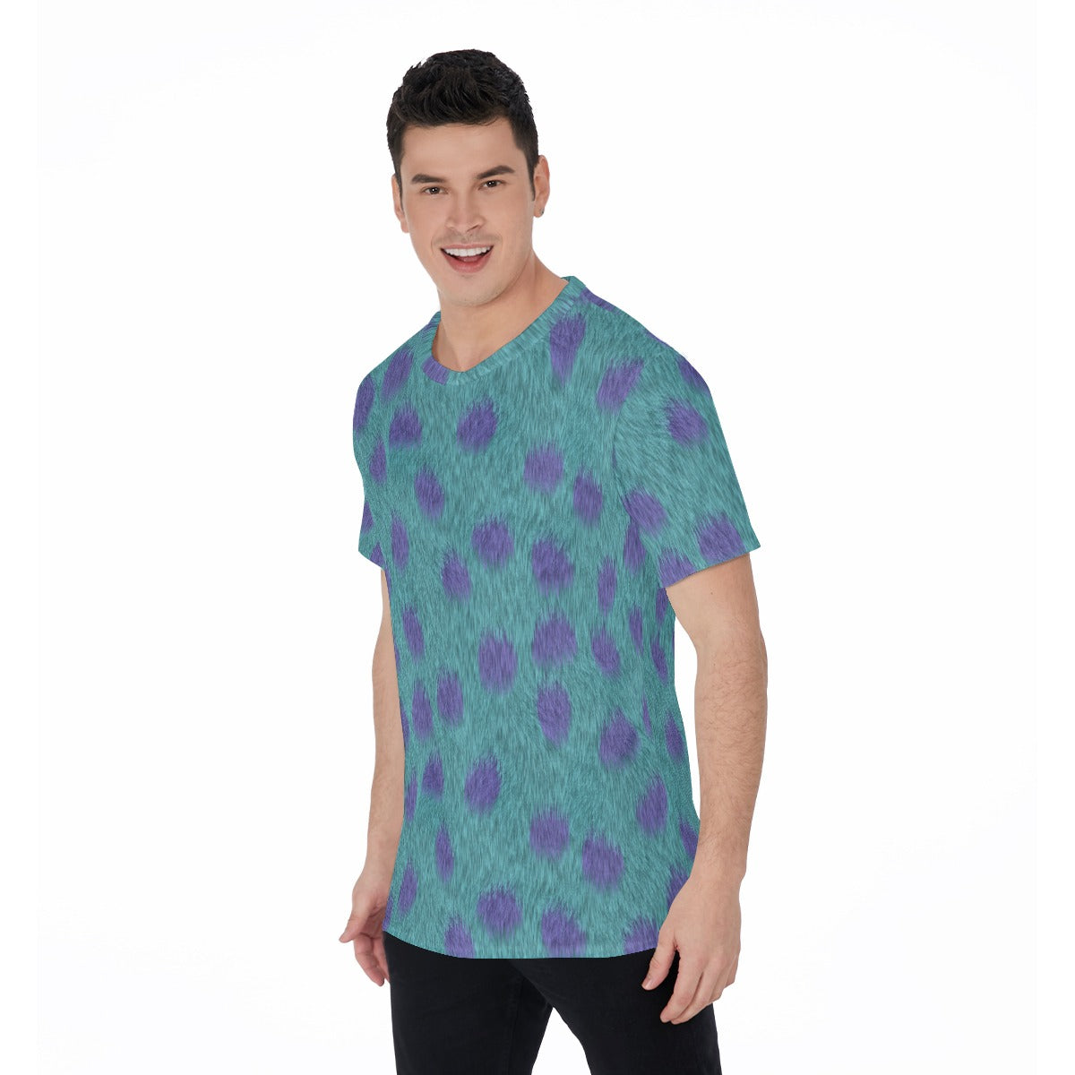 Turquoise Monster Spots - Men's Short Sleeve T-Shirt