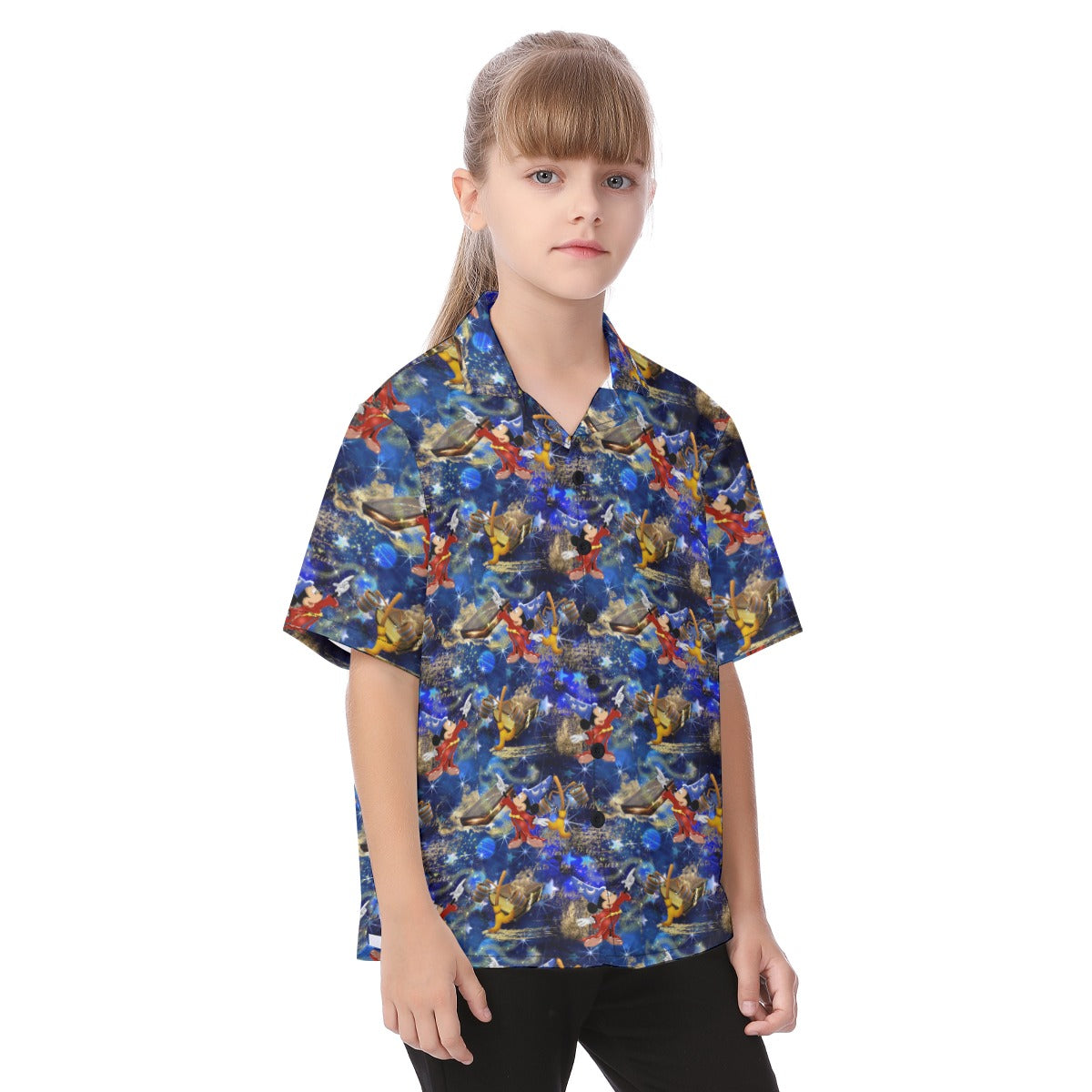 Enchanted Broom Magic - Kid's Hawaiian Button Up Shirt