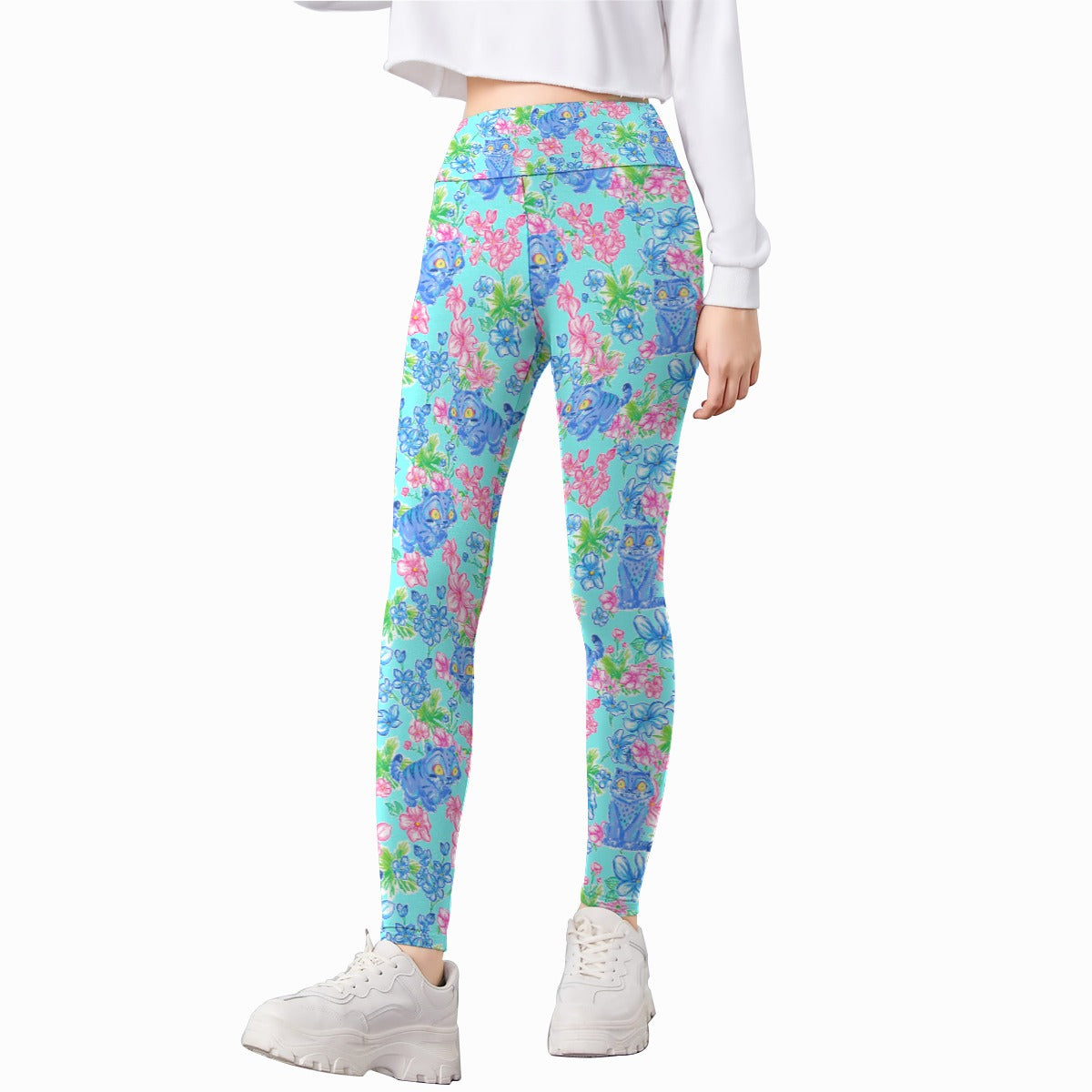 Derpy Tiger Blooms - Kid's Leggings