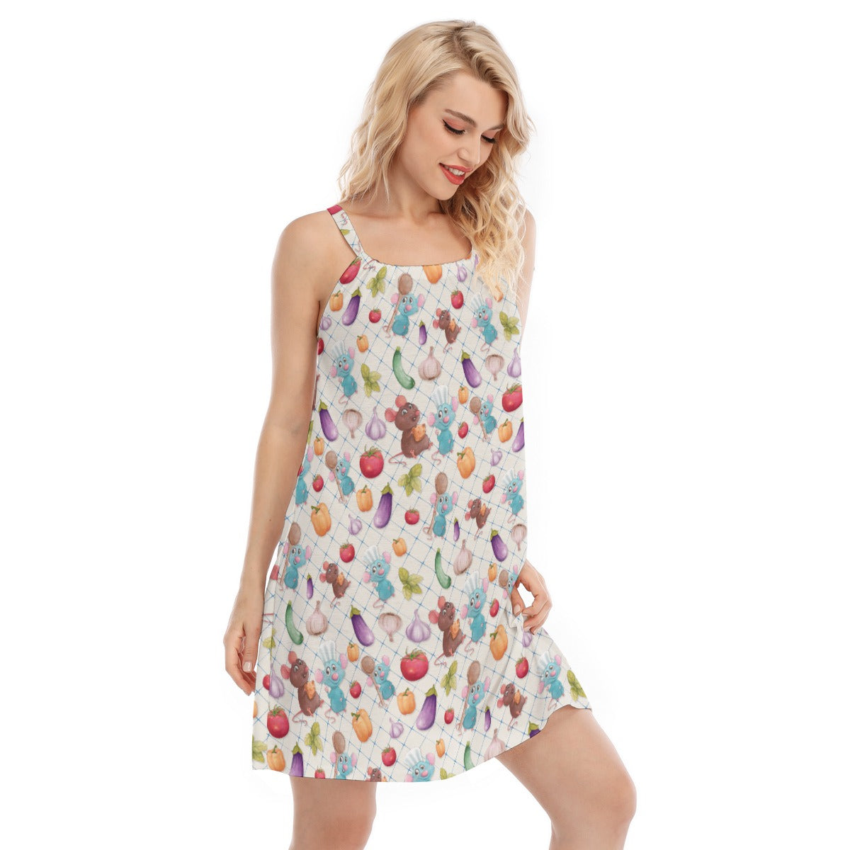 Ratatouille Veggies - Women’s Adjustable Sundress