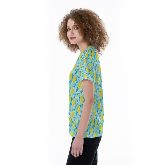 Lemon Drop Daydream - Women's Short Sleeve V-Neck T-Shirt