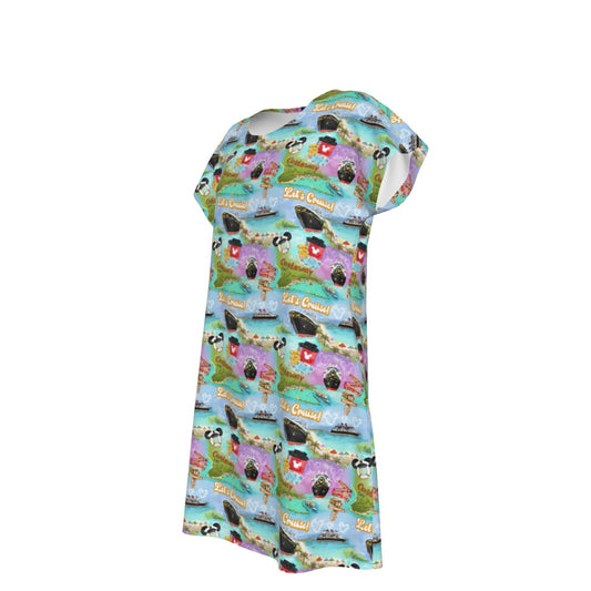 Tropical Castaway Island - Women's T-Shirt Dress