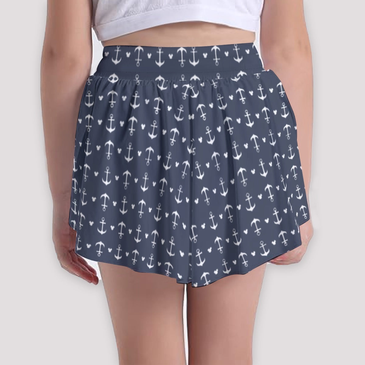 Anchors & Mouse Ears - Girls’ Flowy Pocket Shorts
