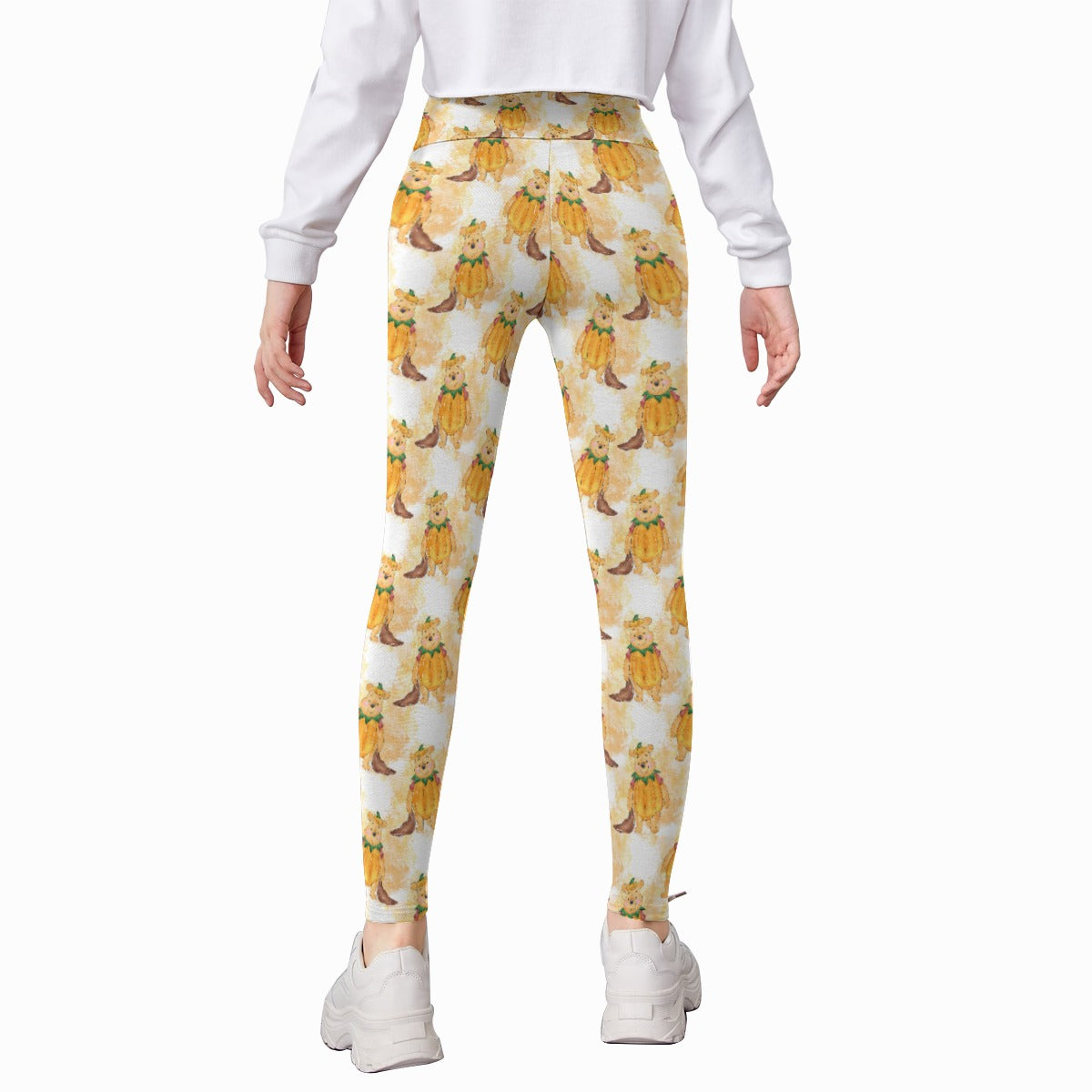 Pumpkin Bear Mischief - Kid's Leggings