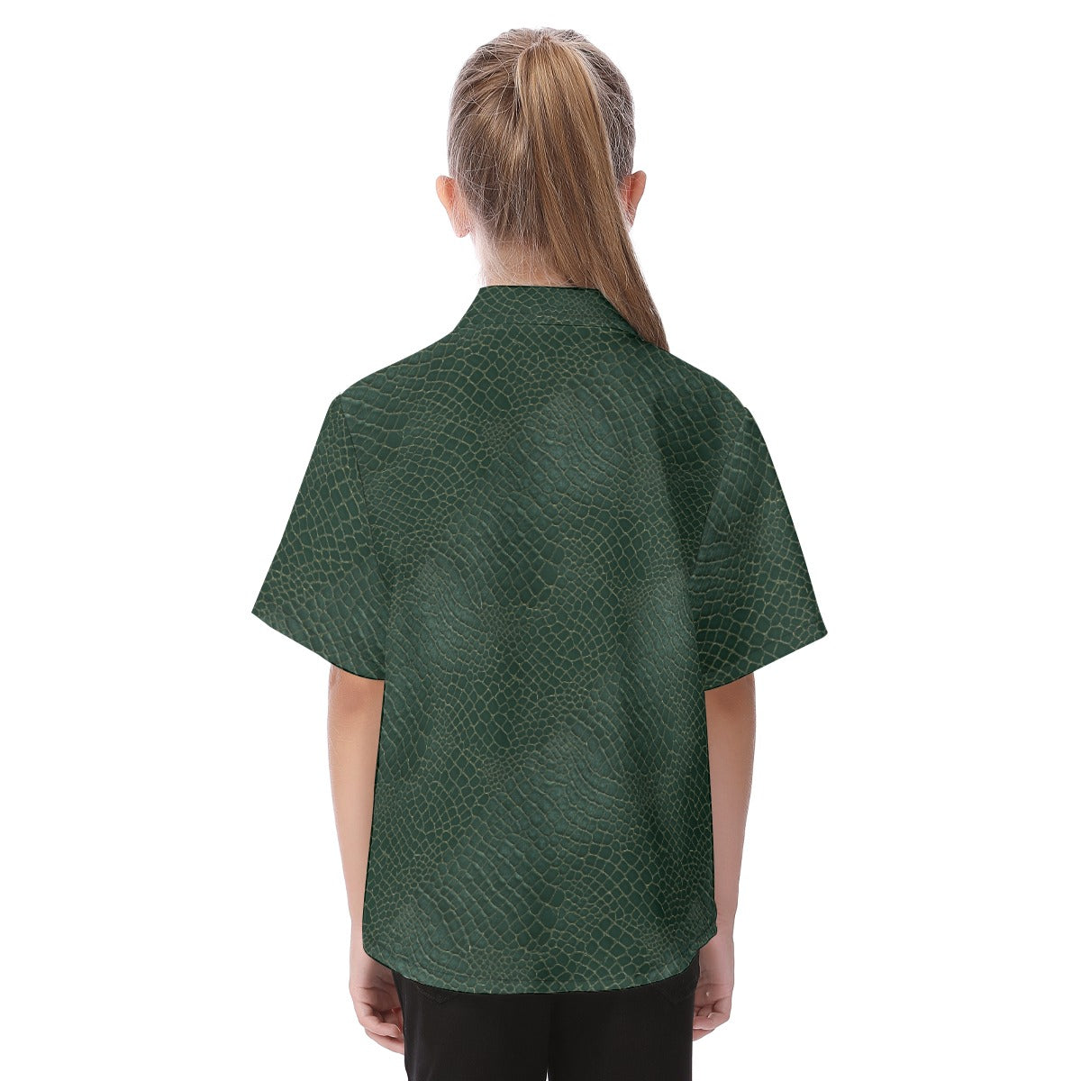 Animal Print - Alligator - Kid's Hawaiian Button Up Shirt