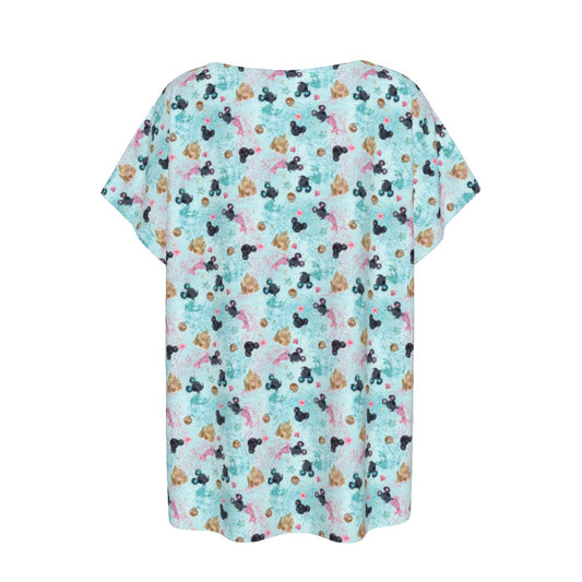 Watercolor Mermaid Mouse Ears - Women’s Relaxed Fit Scoop Tee