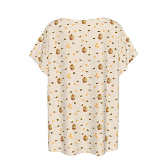 Sweet Hunny Pot & Bees - Women’s Relaxed Fit Scoop Tee